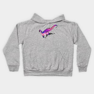 FLUIDadens Prideosaur - Pride Month Gender Fluid Flag Dinosaur Kids Hoodie